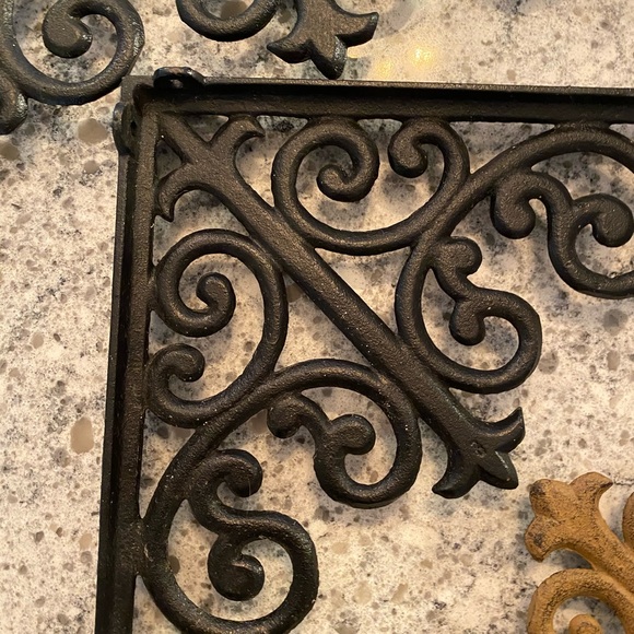 Antique Vintage cast Iron solid shelf brac… - Picture 4 of 12